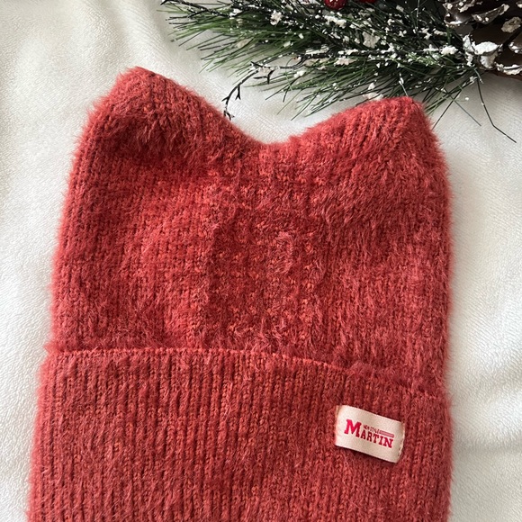 😻 Cute Orange Cat Beanie w Ears Warm Soft Knit Beanie - Picture 3 of 5